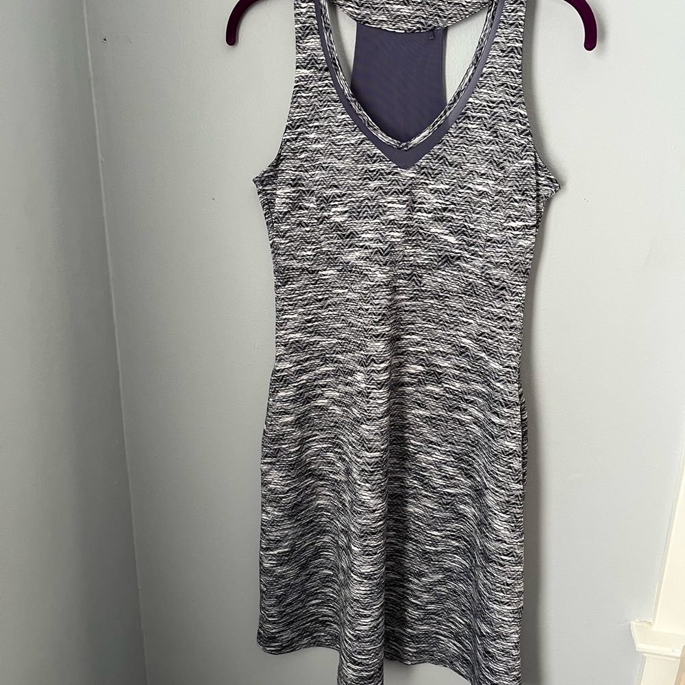 MPG Gray and Purple Mini sports Dress‎ with Chic Style